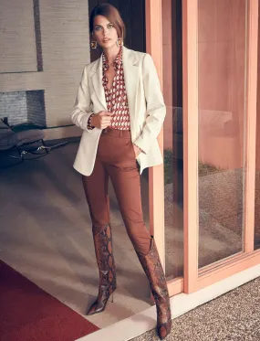 14937 Cream Classic Collar Jacket