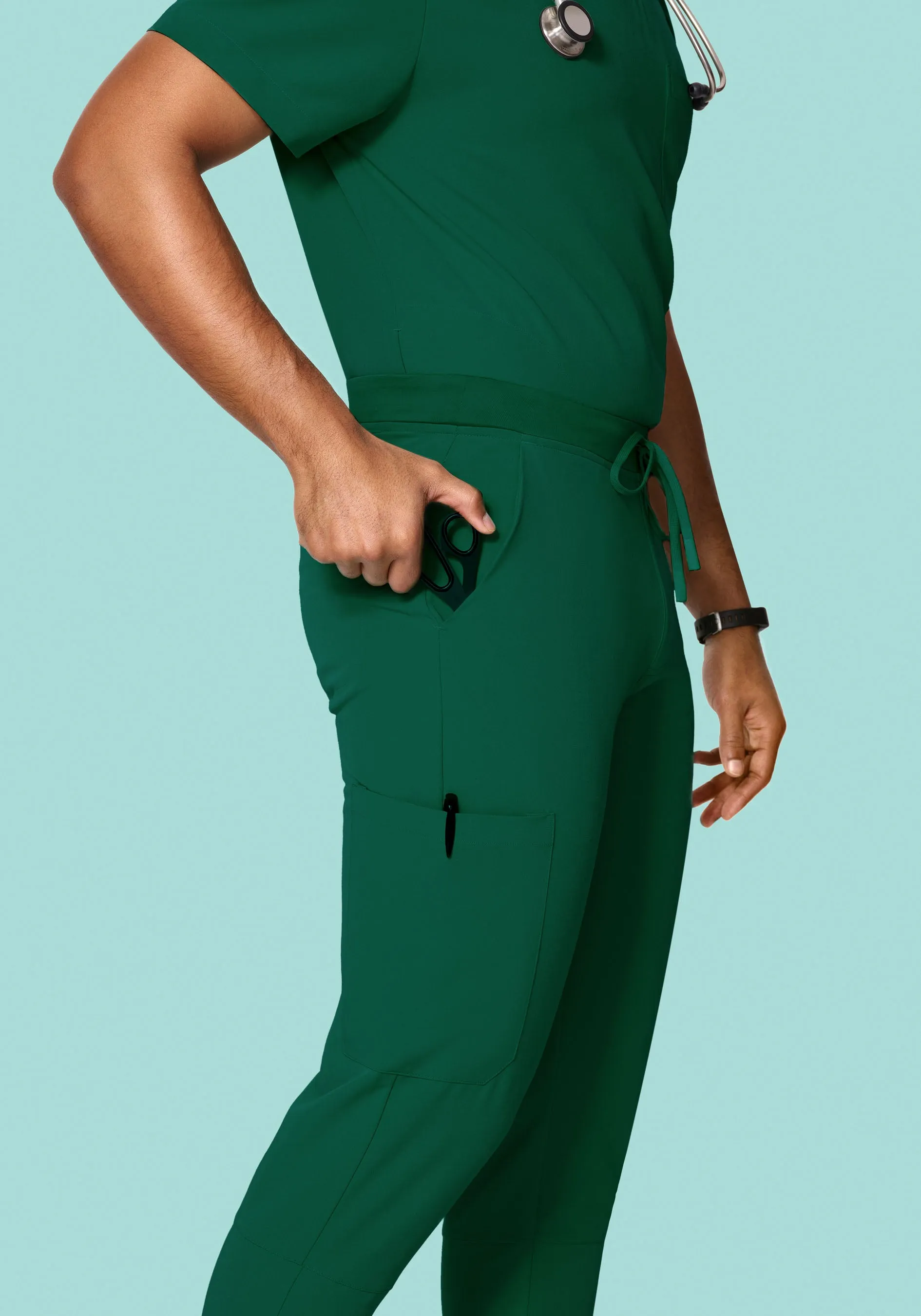7 Pocket Joggers Hunter Green