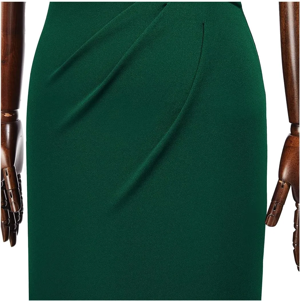 AISIZE Women's Classic Keyhole Neck Wrap Cocktail Party Sheath Dress