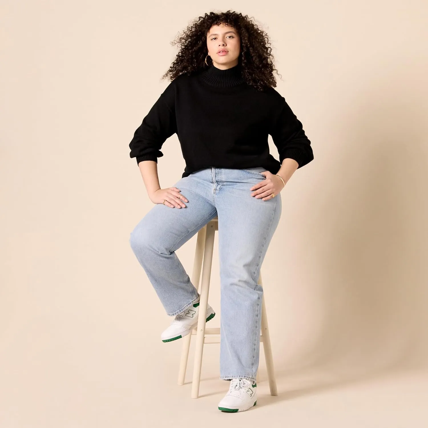Amazon Essentials Cotton Sweaters for Women - Funnel-Neck, Available in Plus Size