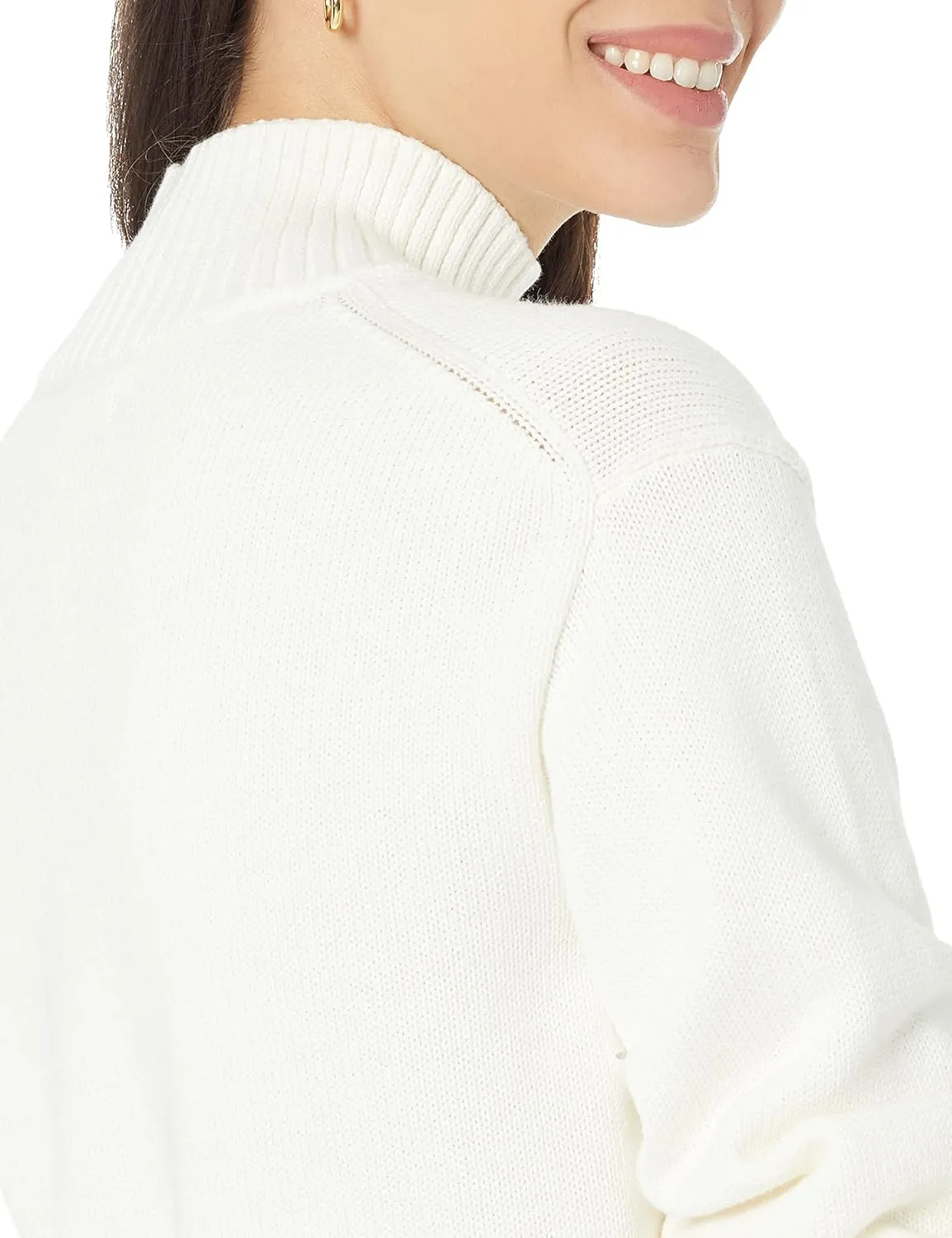 Amazon Essentials Cotton Sweaters for Women - Funnel-Neck, Available in Plus Size