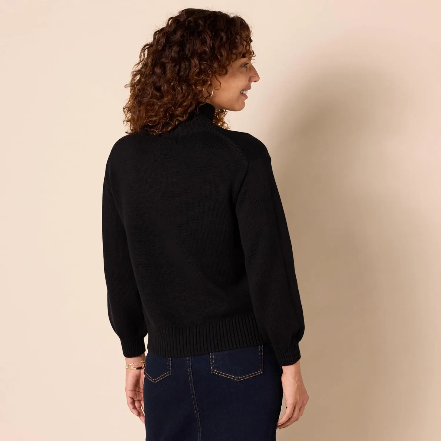 Amazon Essentials Cotton Sweaters for Women - Funnel-Neck, Available in Plus Size