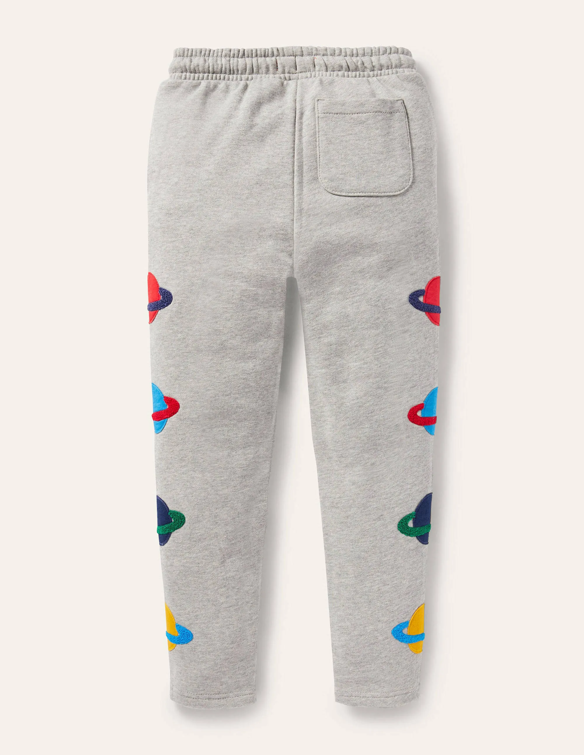 Appliqué Joggers-Grey Marl Space Planets
