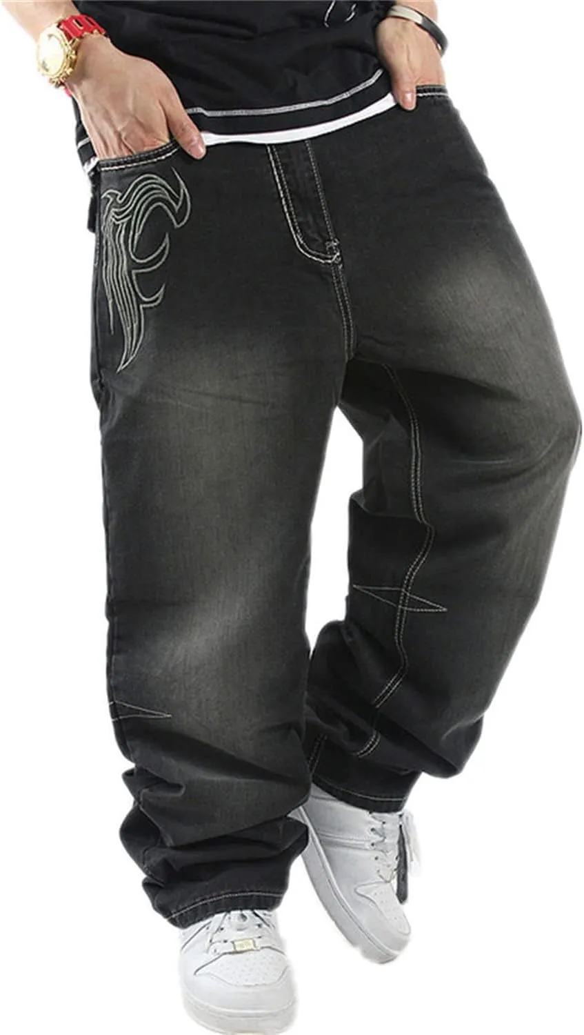Baggy Jeans for Men Loose Fit Skateboard Pants Street Hip Hop Jeans