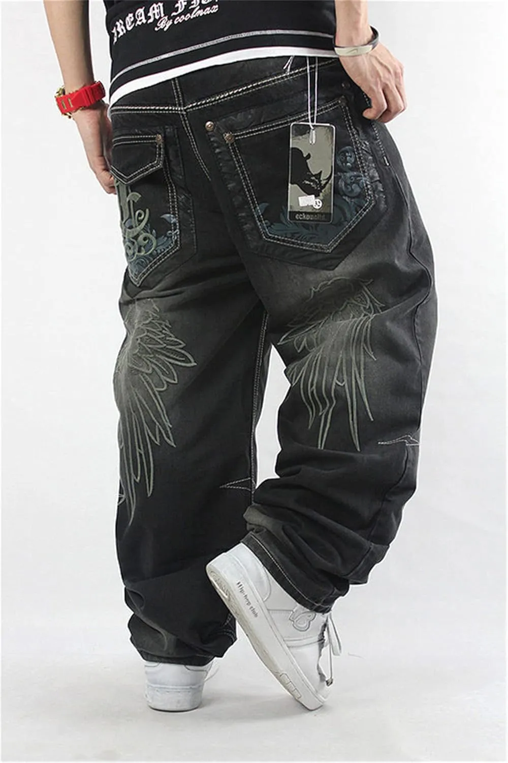 Baggy Jeans for Men Loose Fit Skateboard Pants Street Hip Hop Jeans