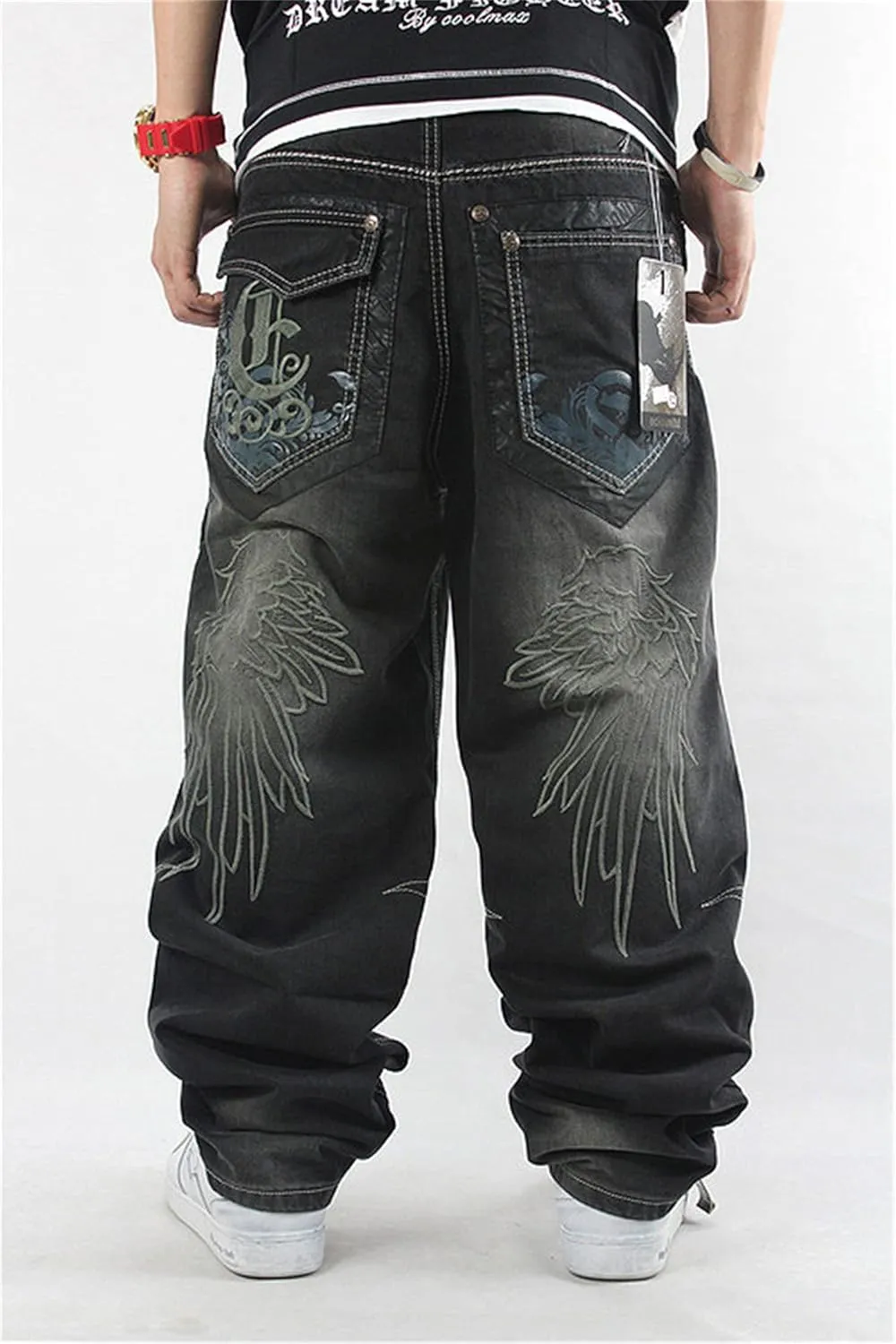 Baggy Jeans for Men Loose Fit Skateboard Pants Street Hip Hop Jeans