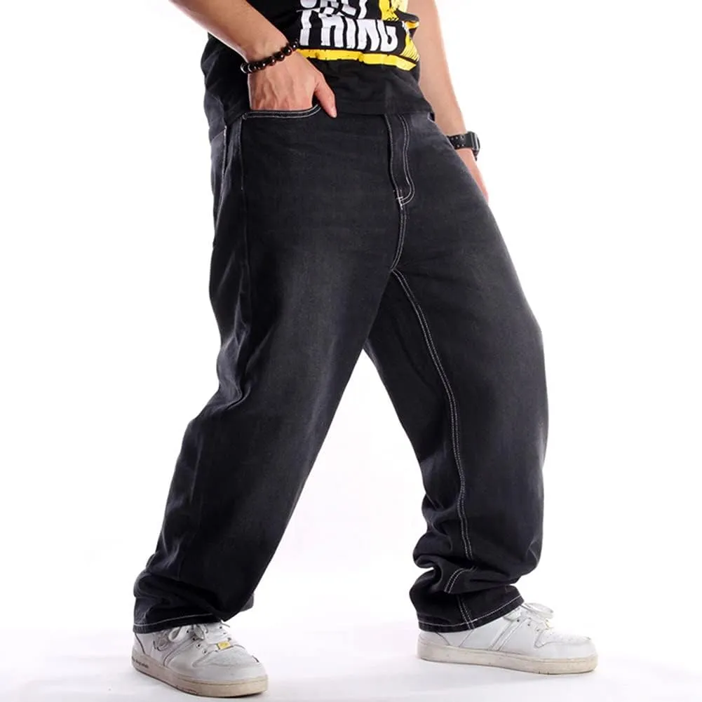 Baggy Jeans for Men Loose Fit Skateboard Pants Street Hip Hop Jeans