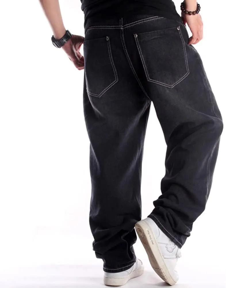Baggy Jeans for Men Loose Fit Skateboard Pants Street Hip Hop Jeans