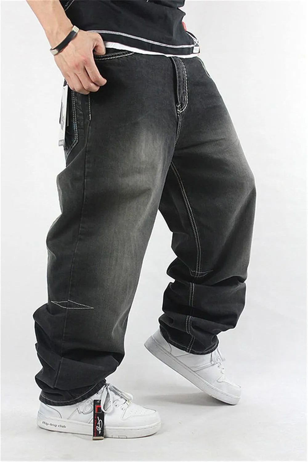 Baggy Jeans for Men Loose Fit Skateboard Pants Street Hip Hop Jeans
