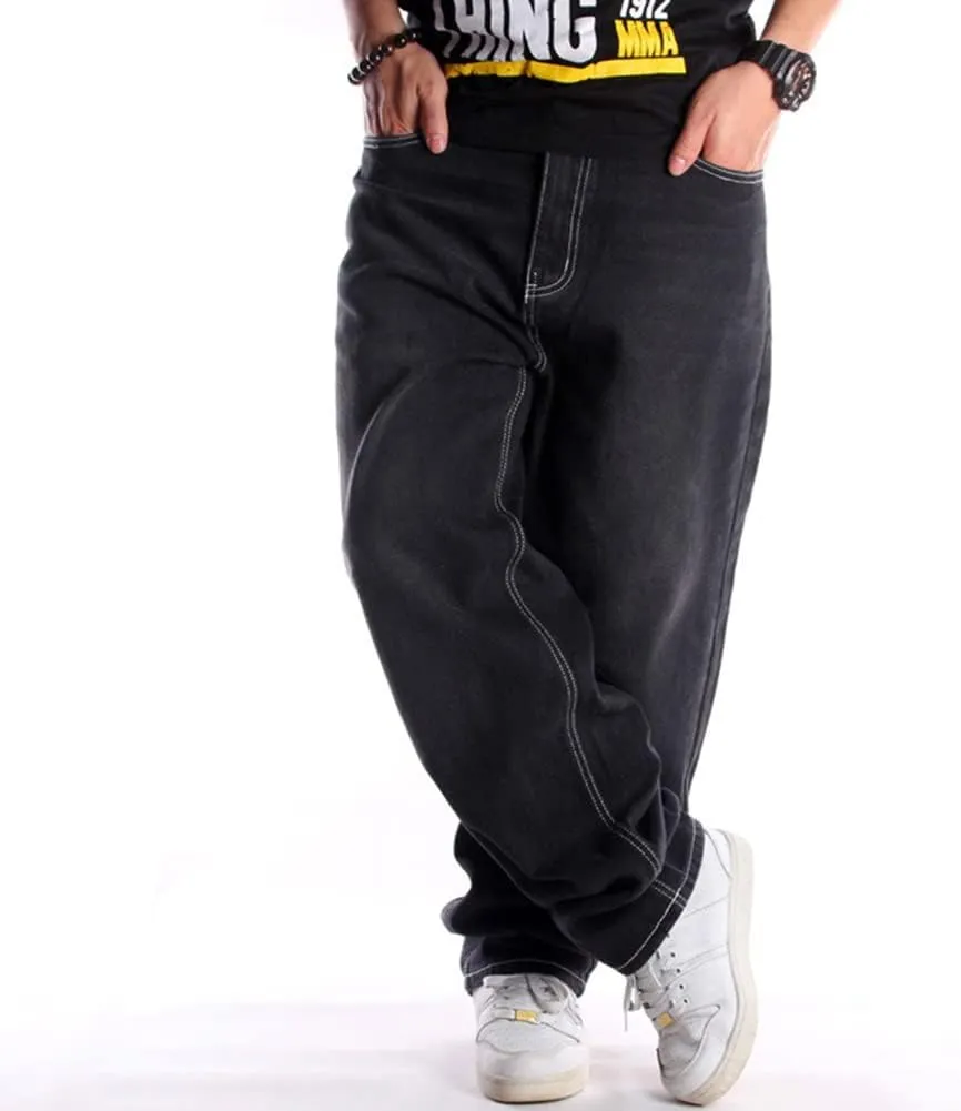 Baggy Jeans for Men Loose Fit Skateboard Pants Street Hip Hop Jeans