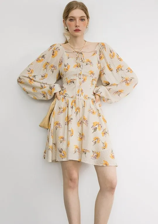 BALLOON LONG SLEEVE DRESS