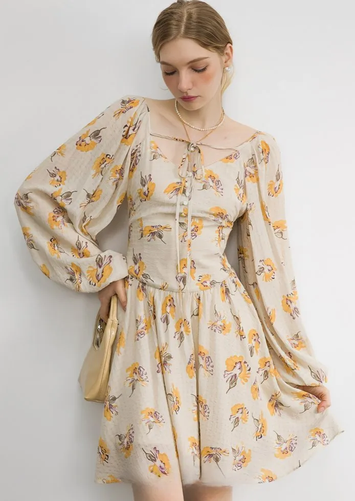 BALLOON LONG SLEEVE DRESS