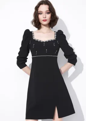 BEADED HIGH WAIST DRESS