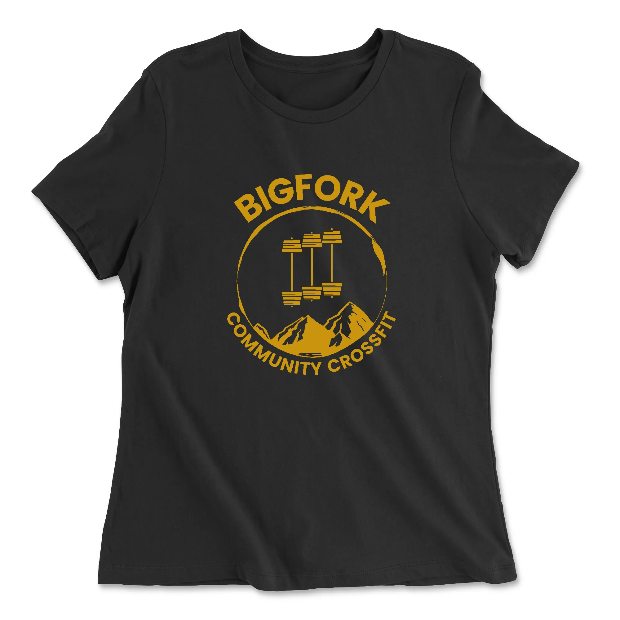 Bigfork Community CrossFit Classic BCCF Gold Womens - Relaxed Jersey T-Shirt