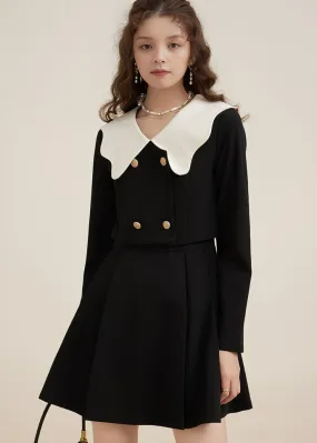 BUTTERFLY COLLAR MINI DRESS
