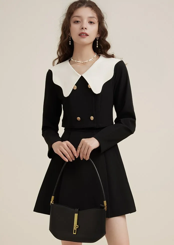 BUTTERFLY COLLAR MINI DRESS