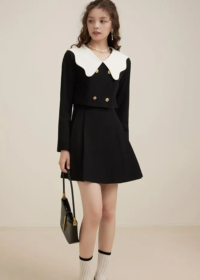 BUTTERFLY COLLAR MINI DRESS