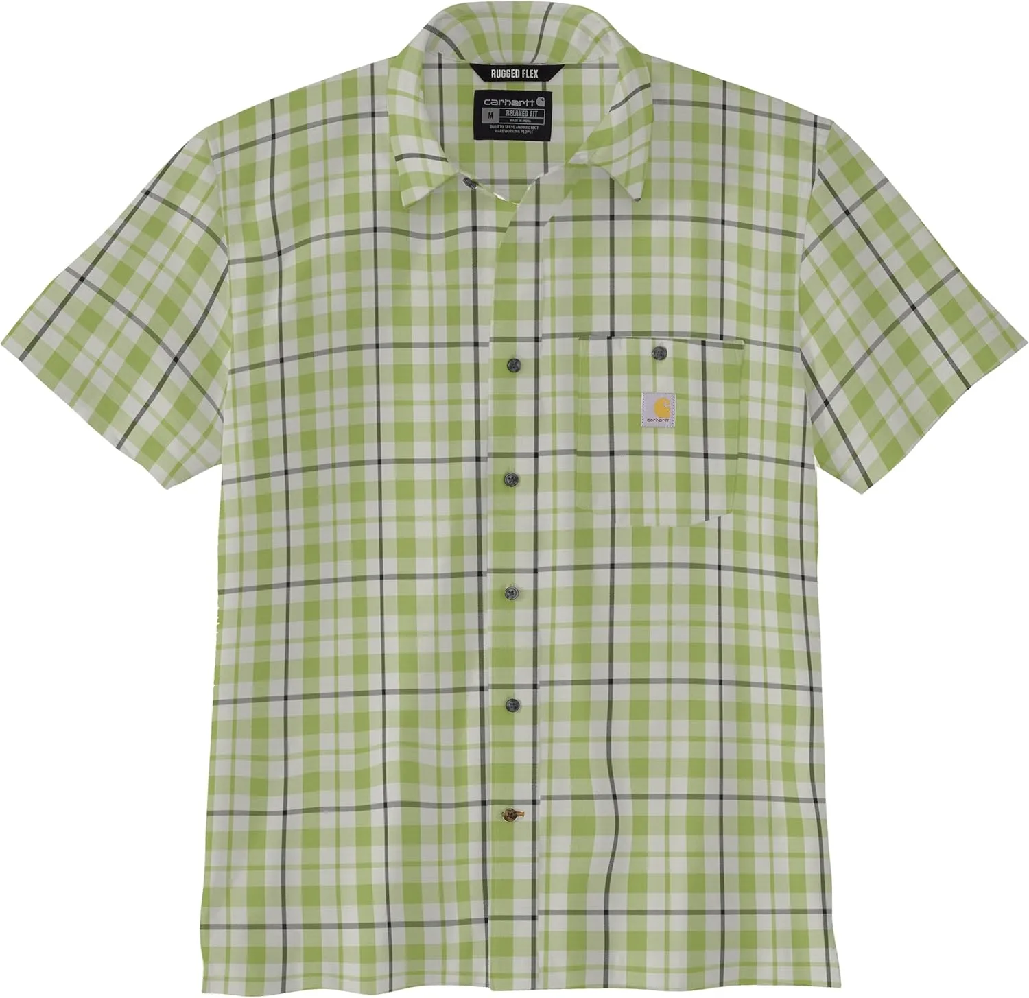 Carhartt Men's Force Sun Defender Relaxed Fit Lightweight Short-Sleeve Plaid Shirt
