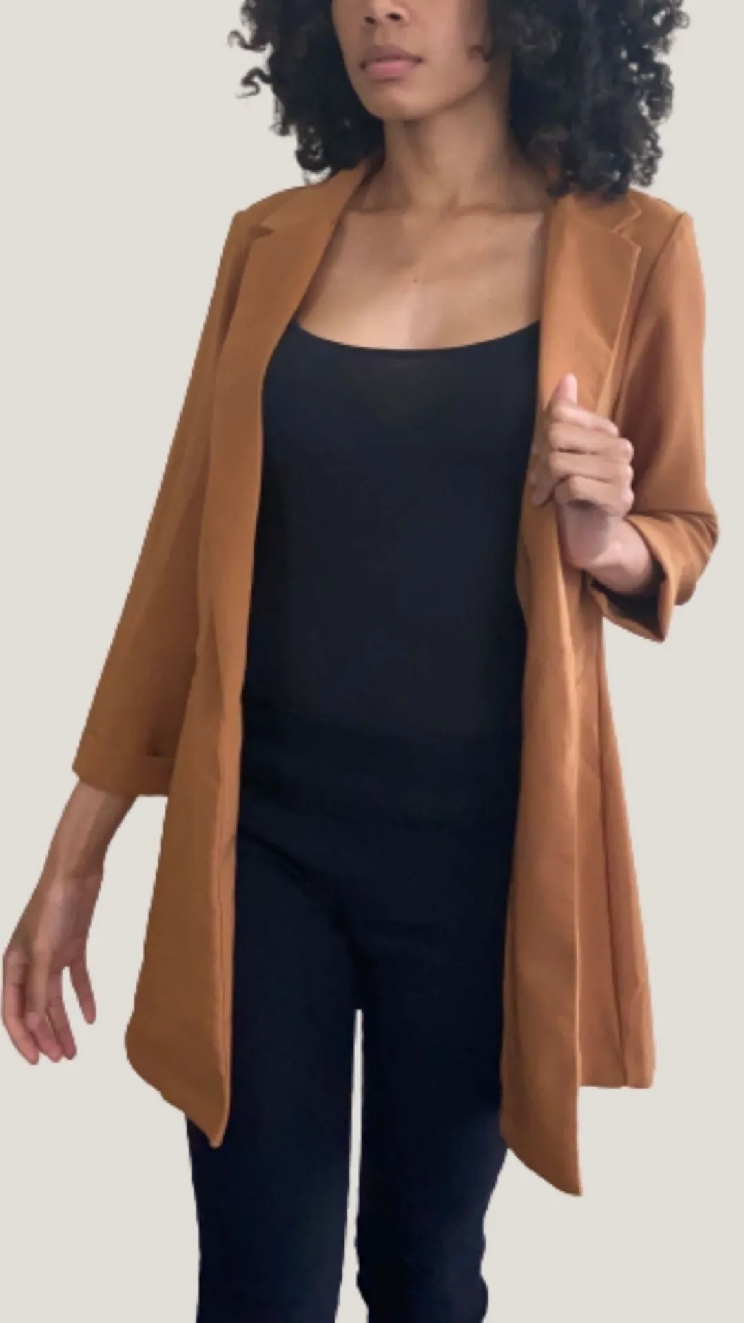 Classic Camel Long Blazer