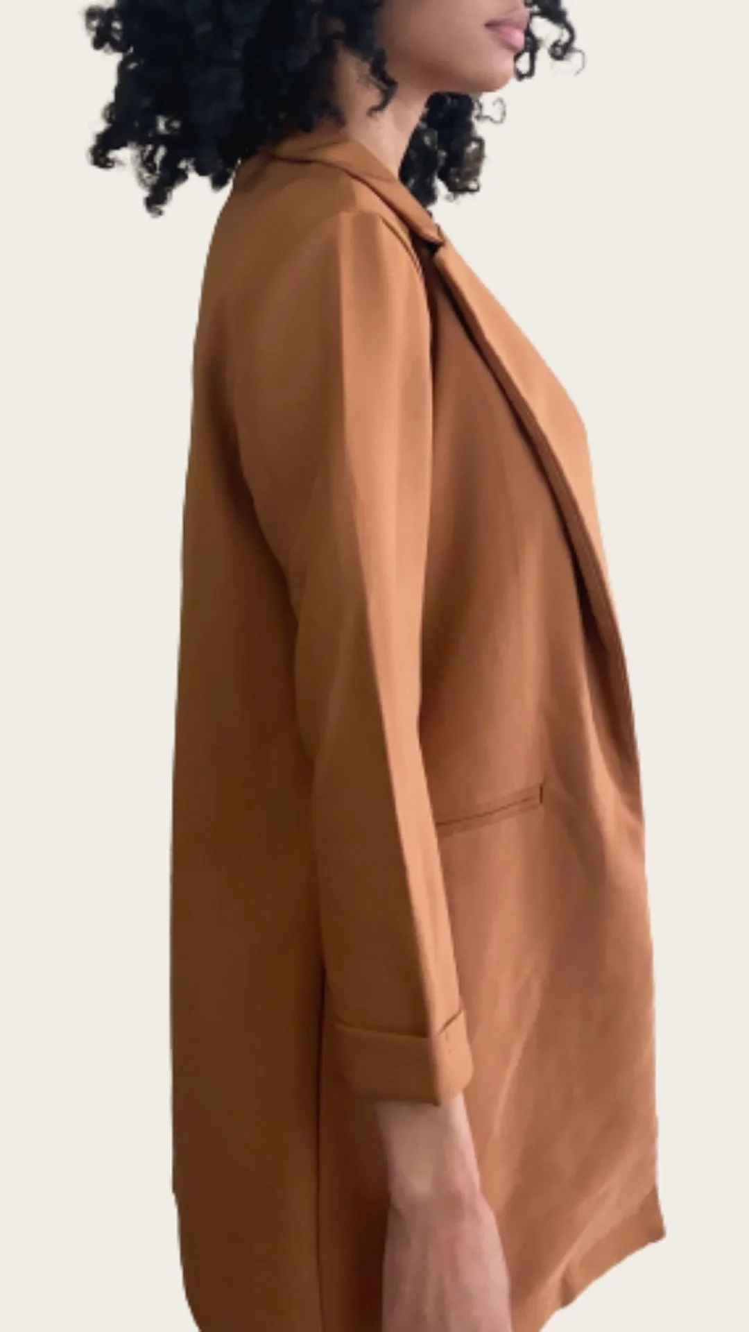 Classic Camel Long Blazer
