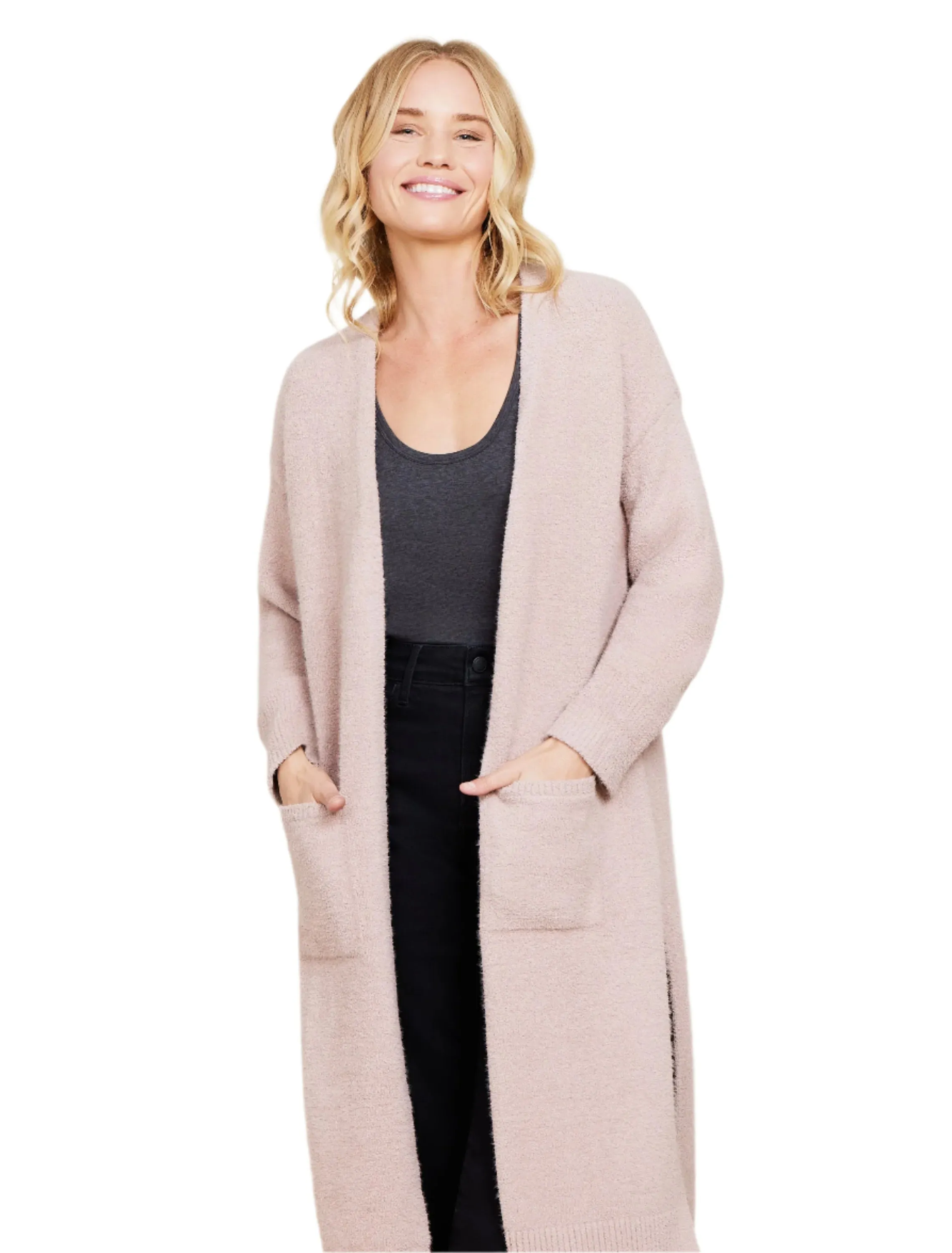 Cozy Chic Luxe High-Slit Cardigan FINAL SALE