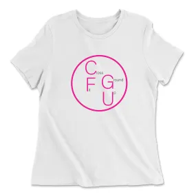 CrossFit Ground Up Circle (Pink) Womens - Relaxed Jersey T-Shirt