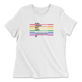 CrossFit Pushin Weight No Hate Womens - Relaxed Jersey T-Shirt