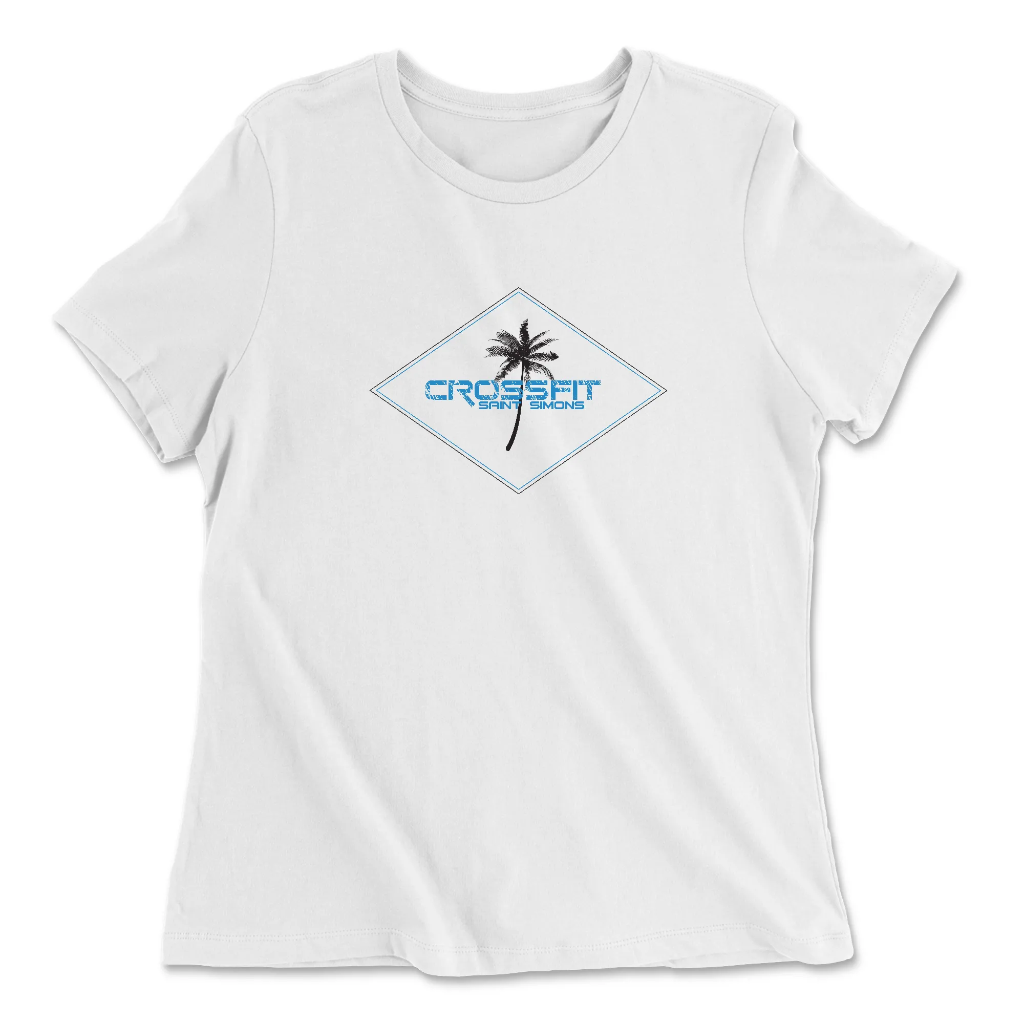 CrossFit Saint Simons Palm Tree Womens - Relaxed Jersey T-Shirt