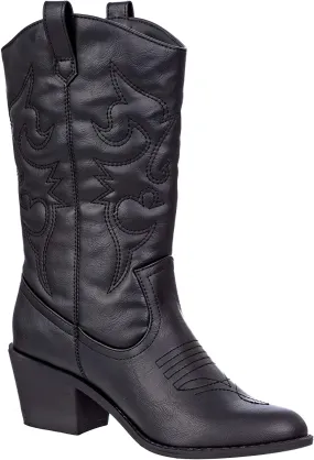 Embroidered Modern Western Cowboy Boot