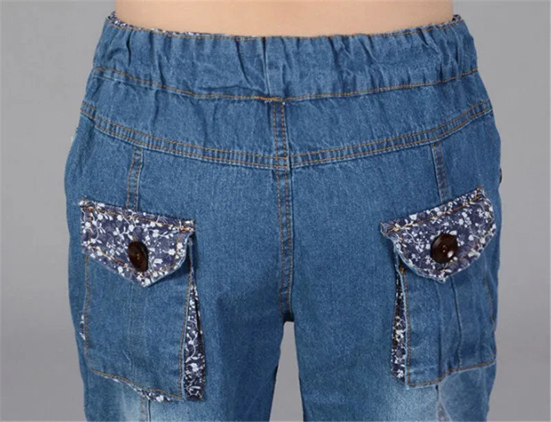Female Casual Winter Thick High Waist Jeans