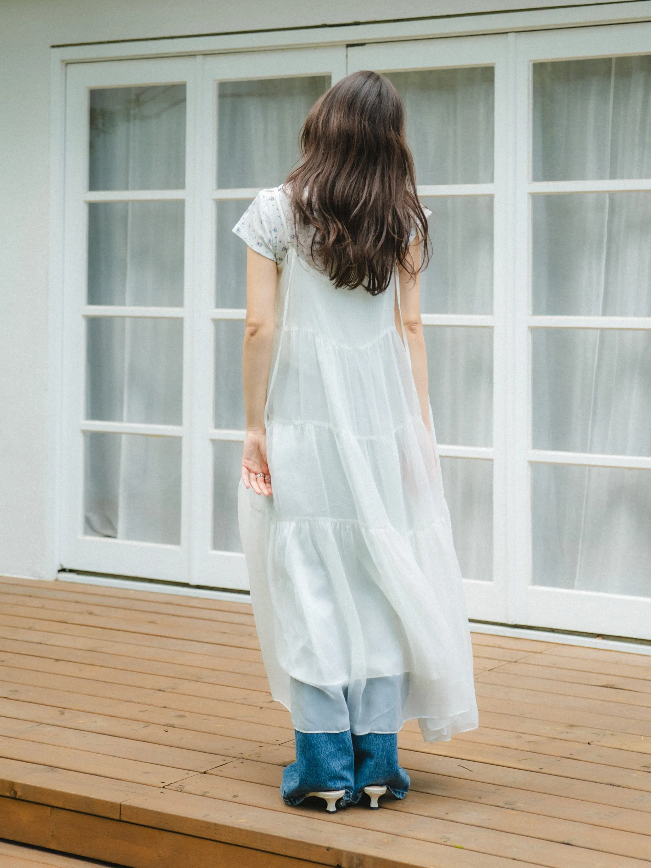 Feminine Tiered Long Dress