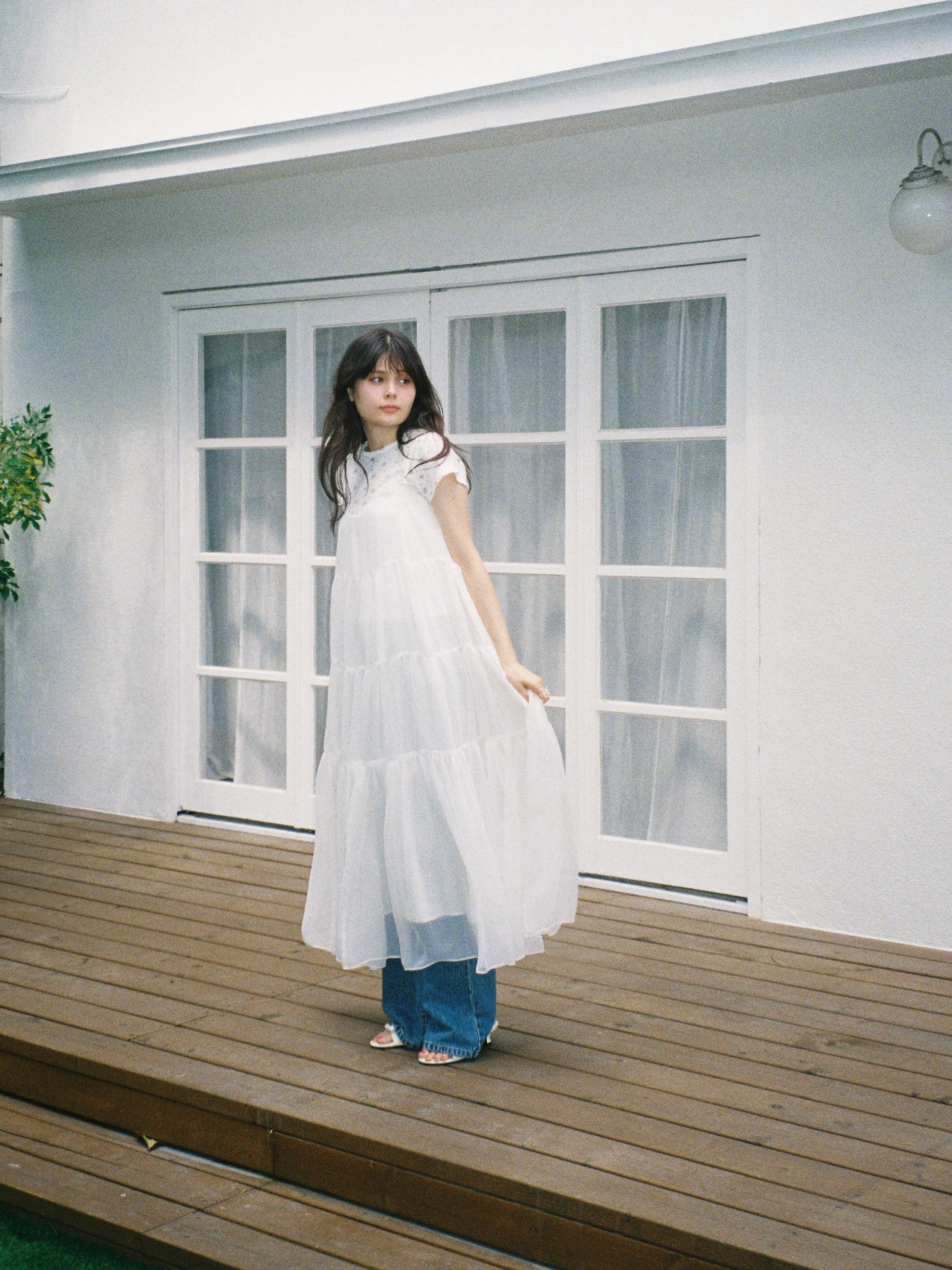 Feminine Tiered Long Dress