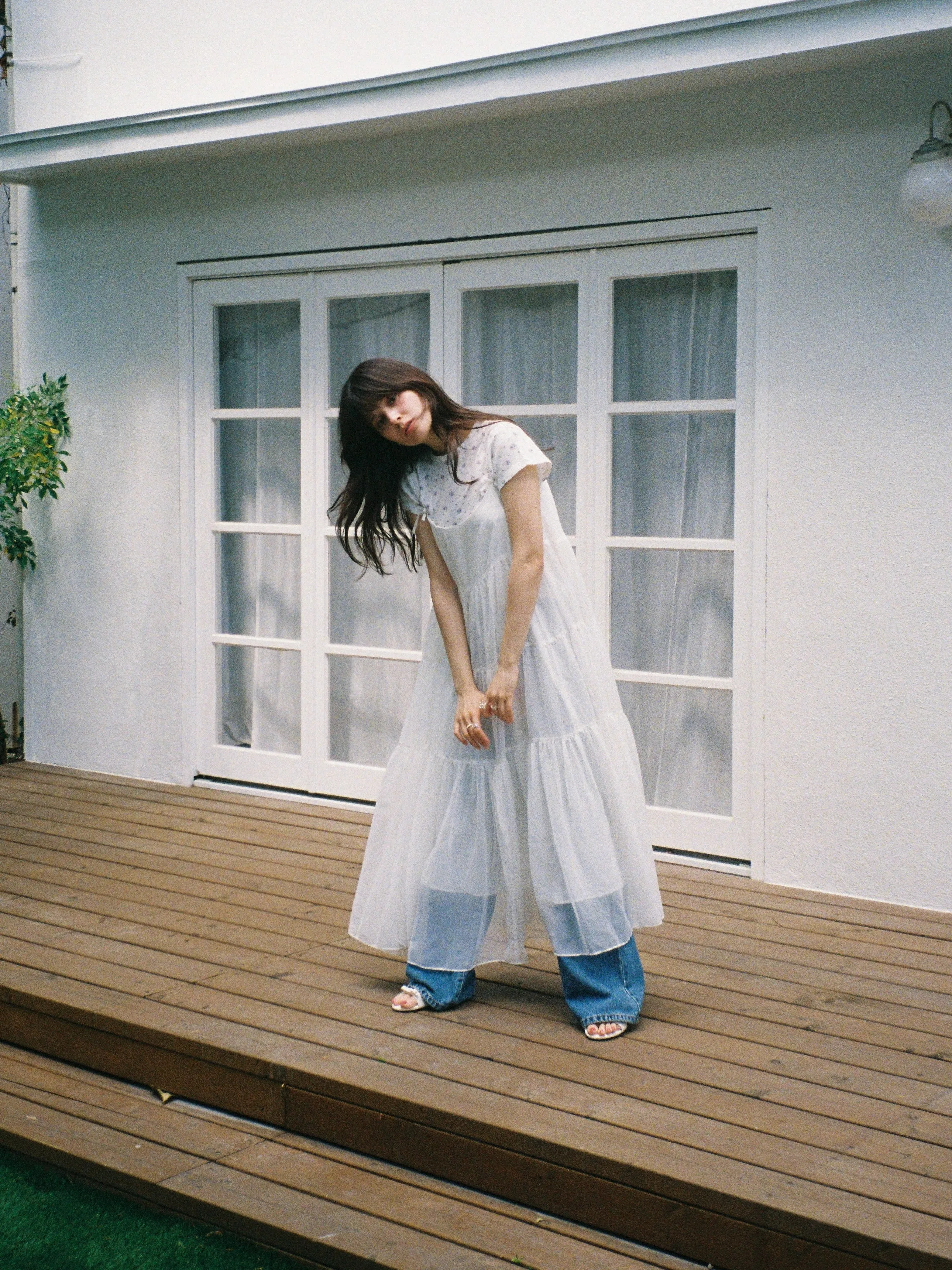 Feminine Tiered Long Dress