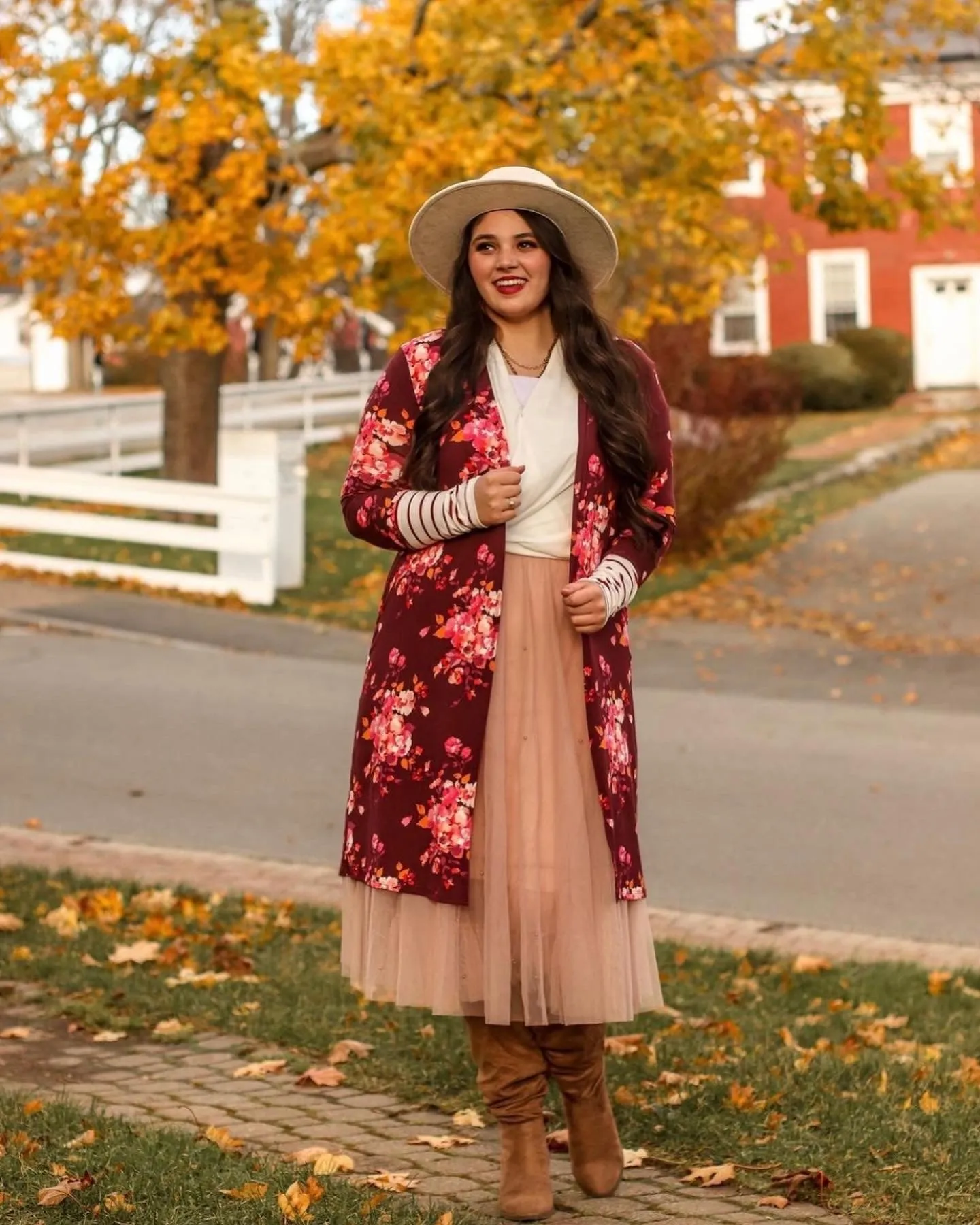Floral Wine Cardigan