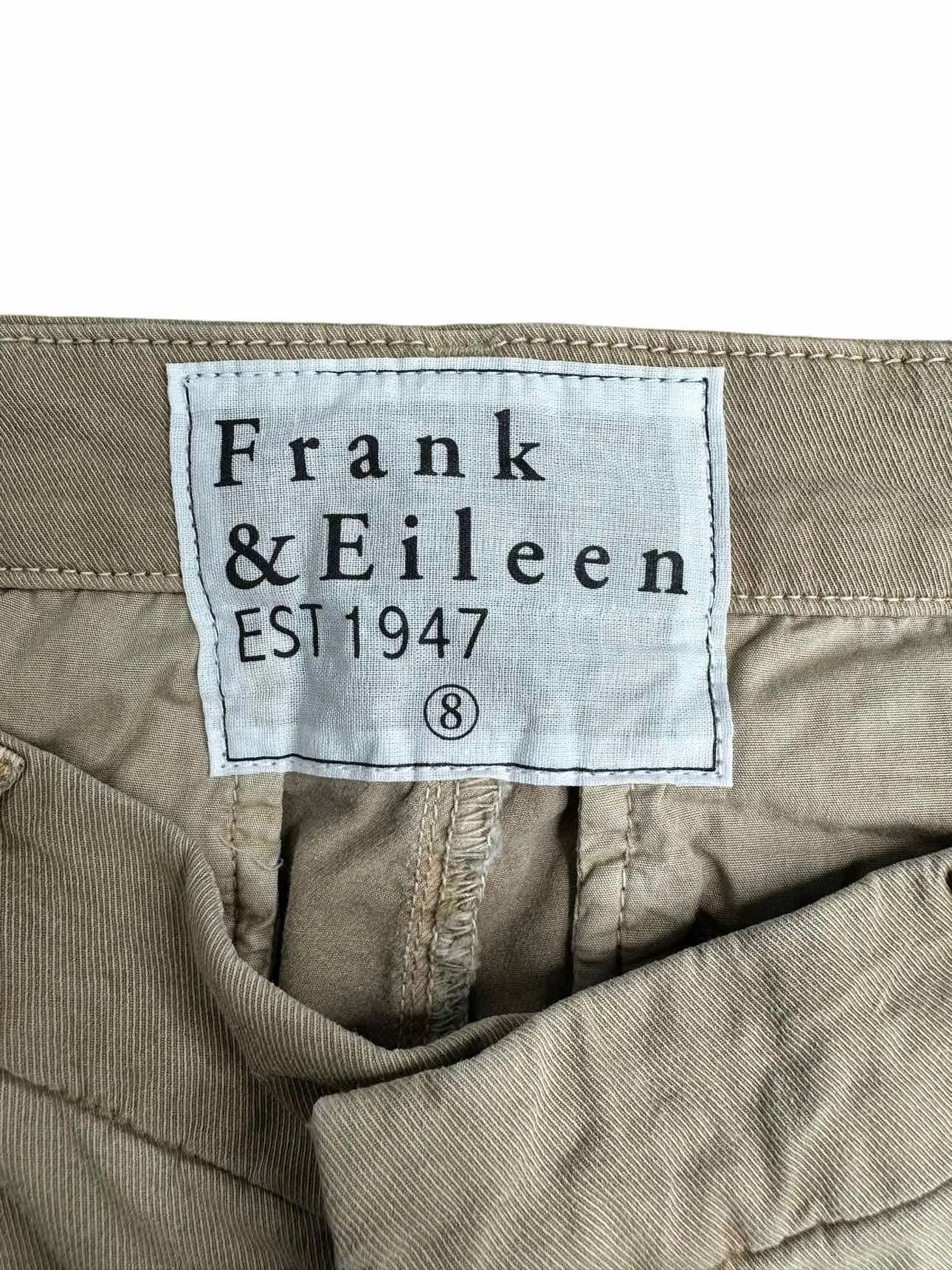 Frank & Eileen Khaki Cropped Pants Size 8
