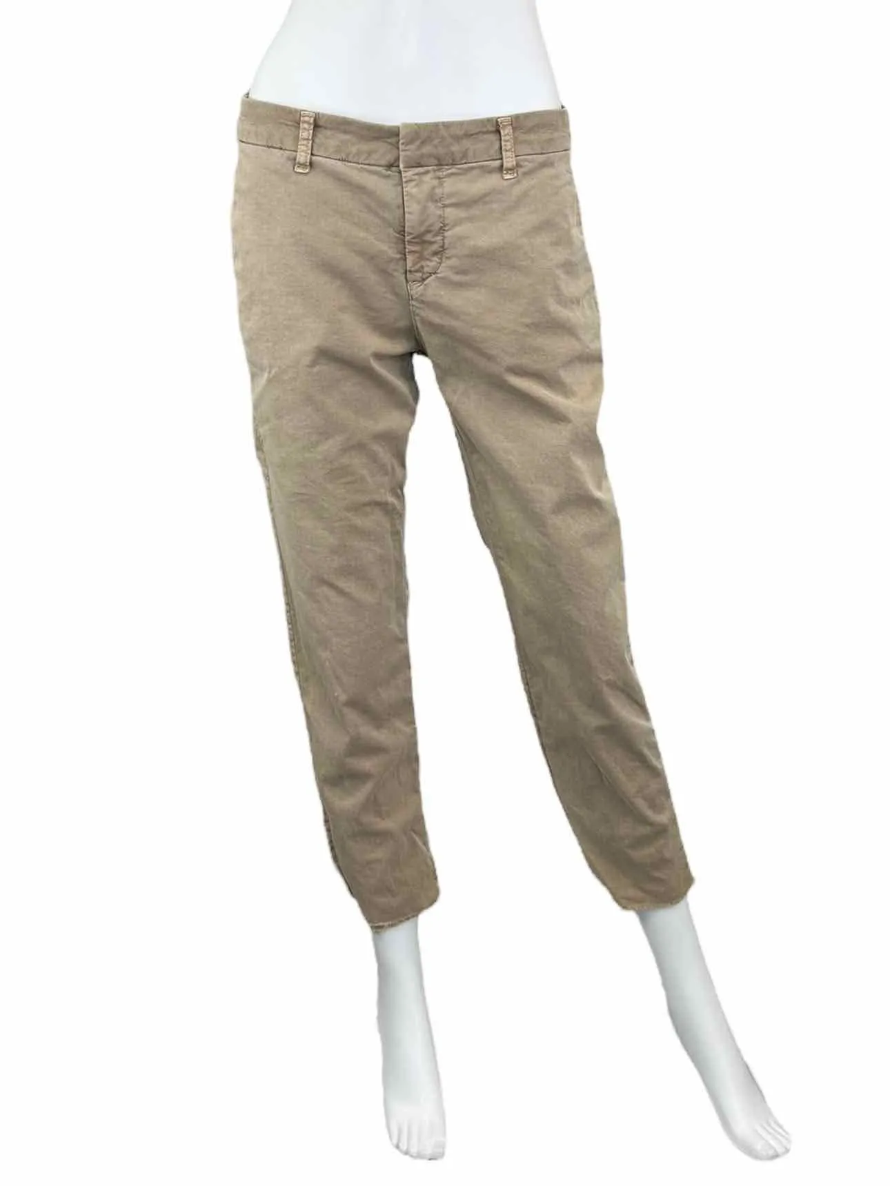 Frank & Eileen Khaki Cropped Pants Size 8