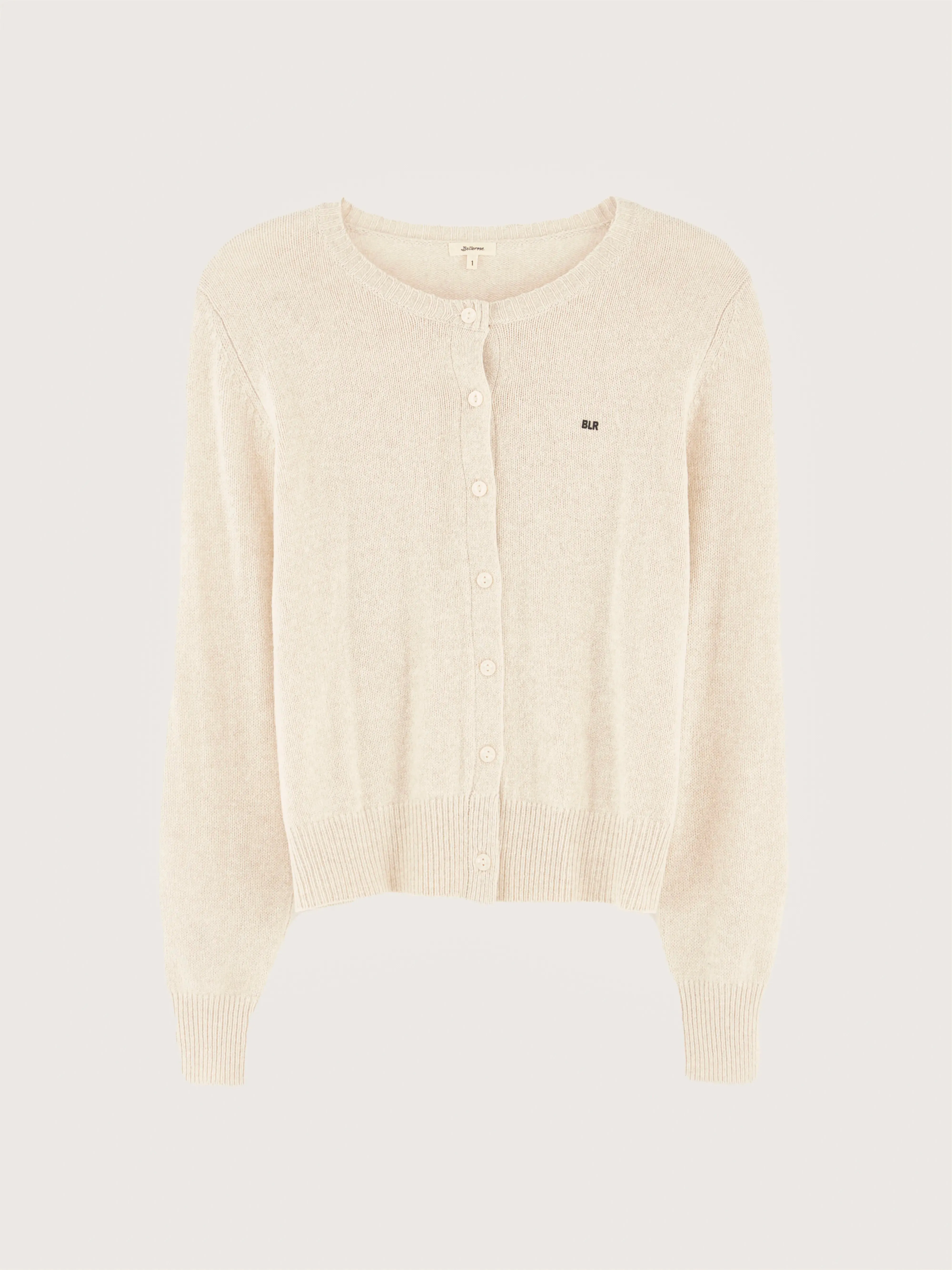 Giwes crew-neck cardigan (242 / W / SUGARCANE)