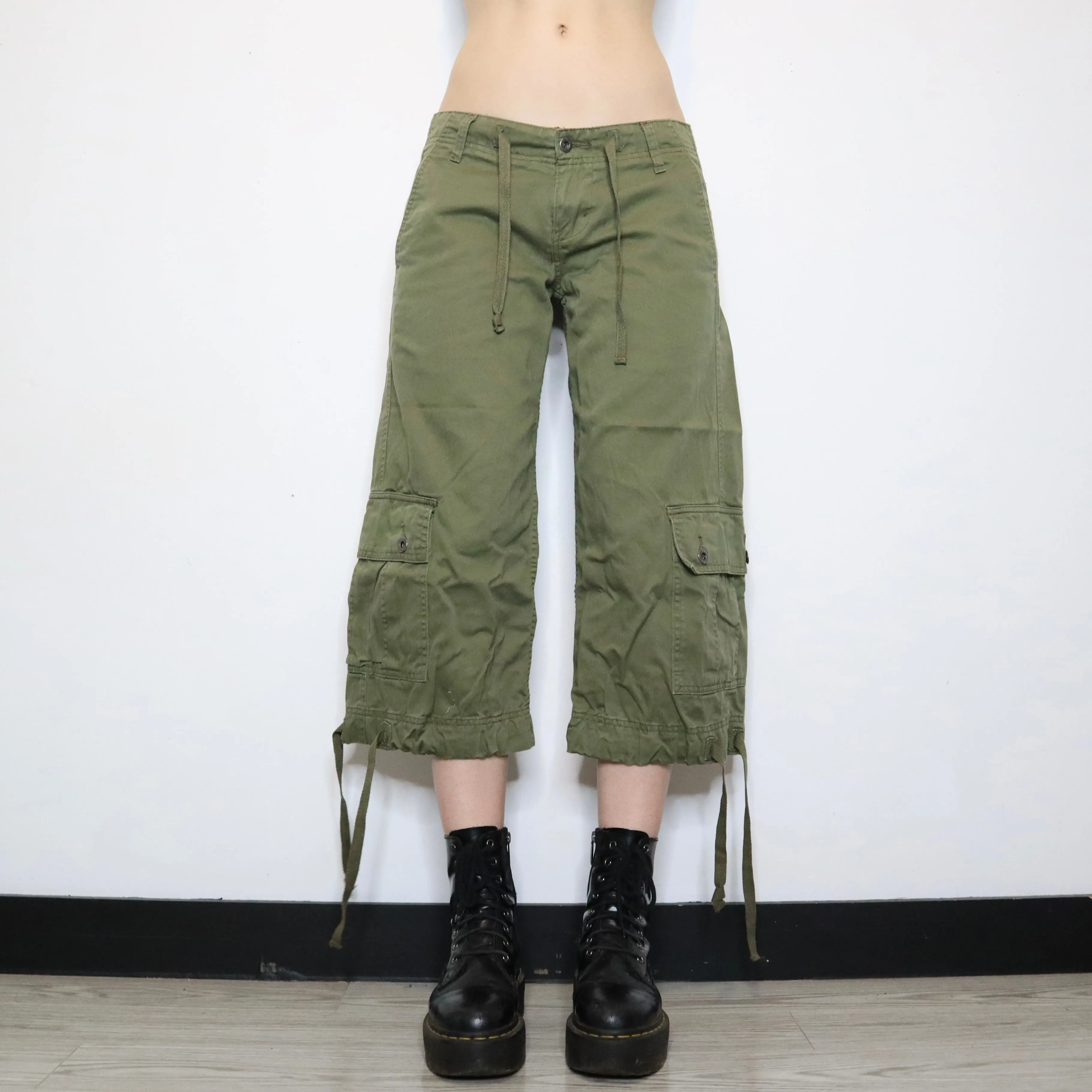 Green Cargo Capris (Medium)
