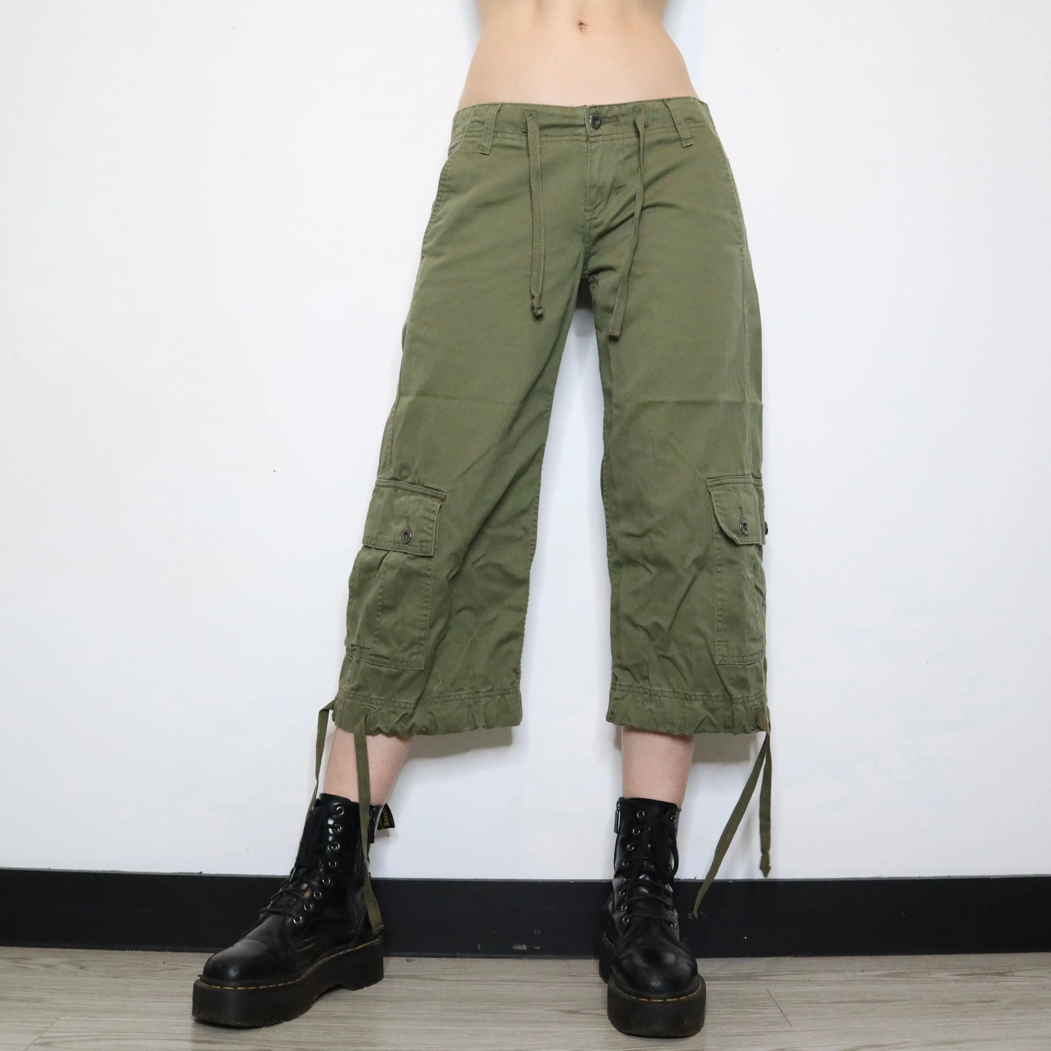 Green Cargo Capris (Medium)