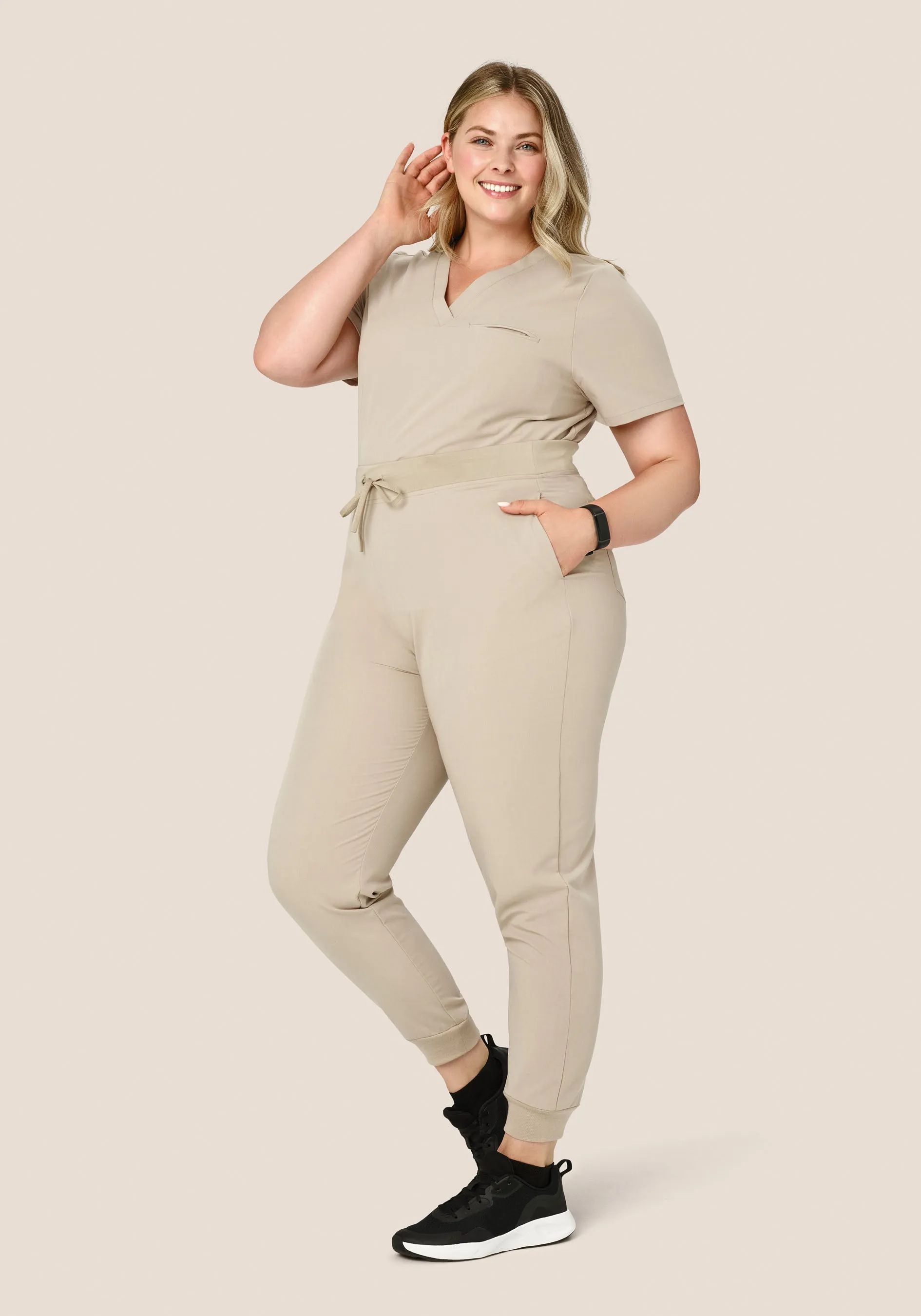 High Waisted Joggers Khaki