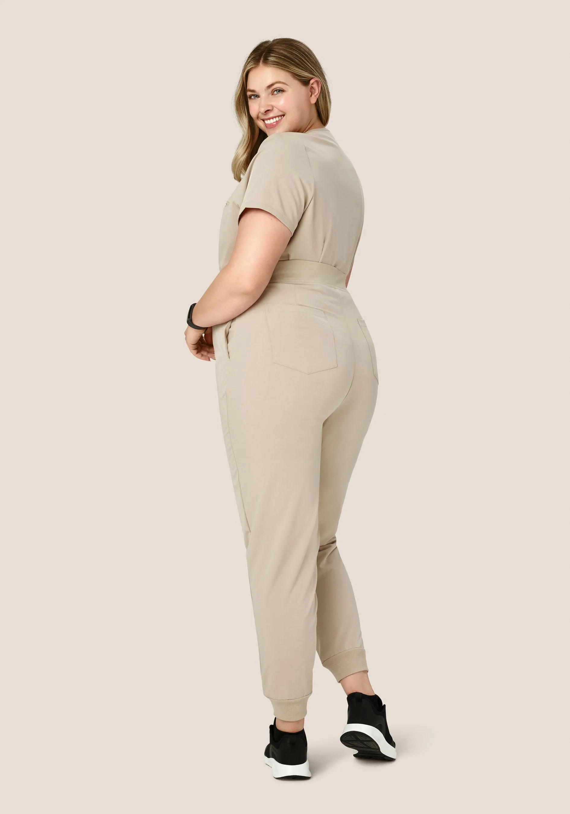 High Waisted Joggers Khaki
