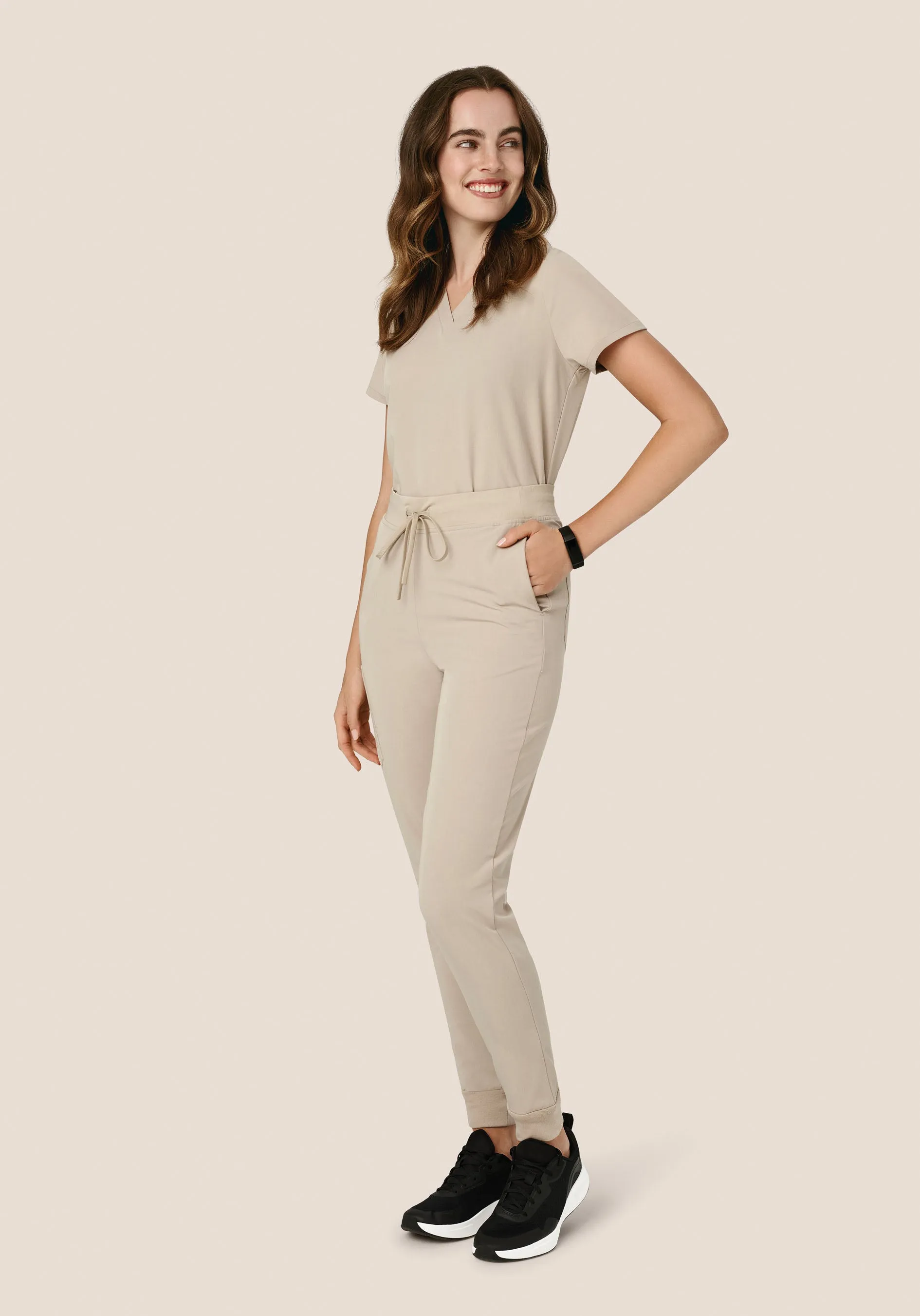 High Waisted Joggers Khaki