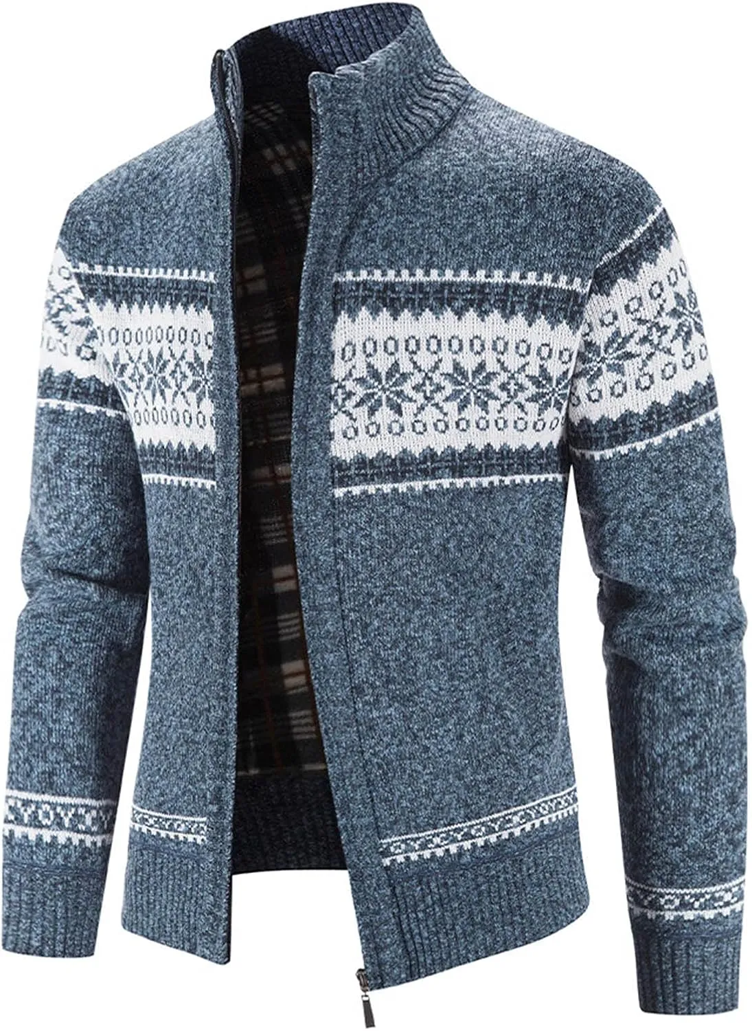 Hoodies for Men, Men's Soft Cardigan Sweater Knit Zip Up Outerwear Fall Winter Fitted Full Zip Thick Sweater