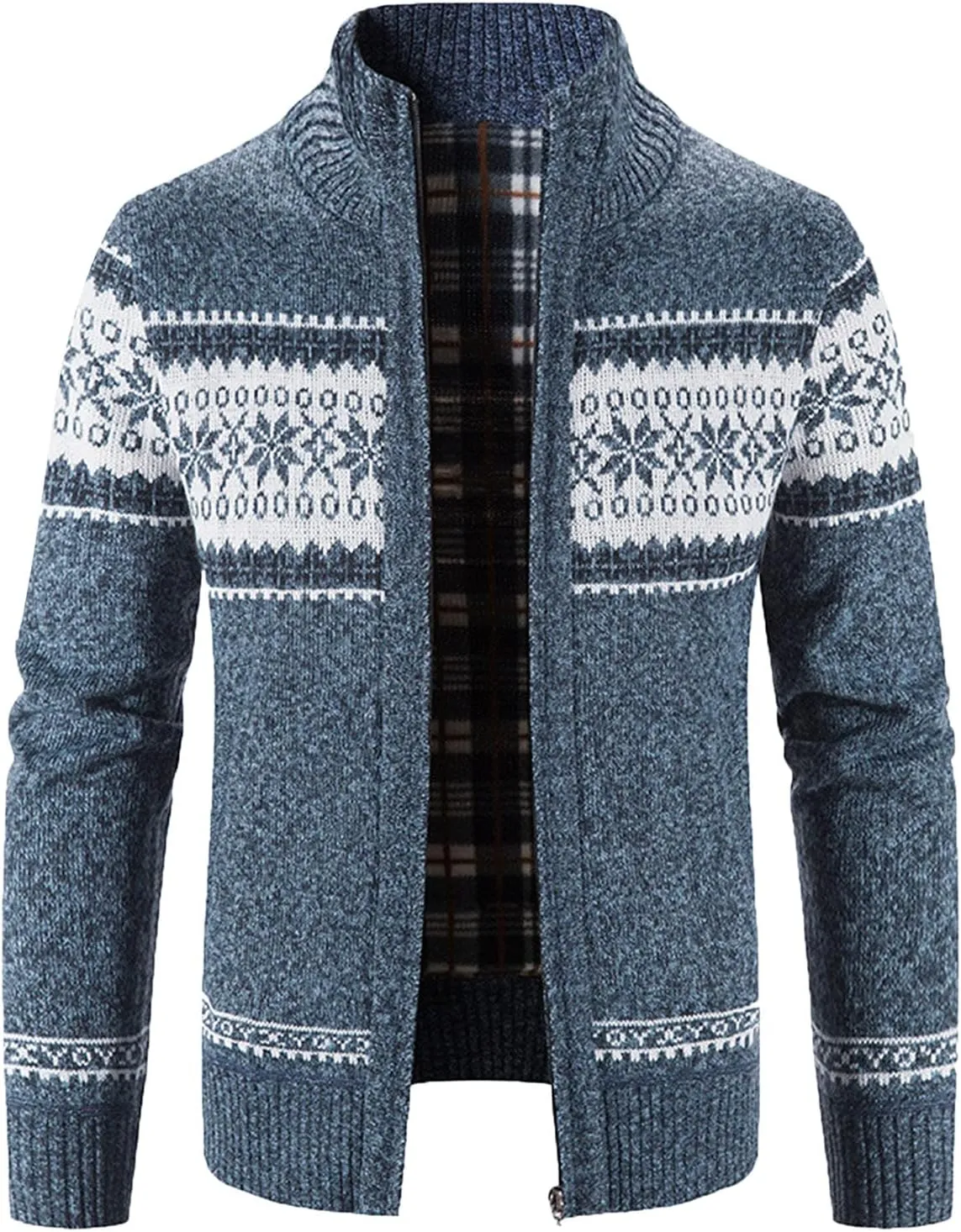Hoodies for Men, Men's Soft Cardigan Sweater Knit Zip Up Outerwear Fall Winter Fitted Full Zip Thick Sweater