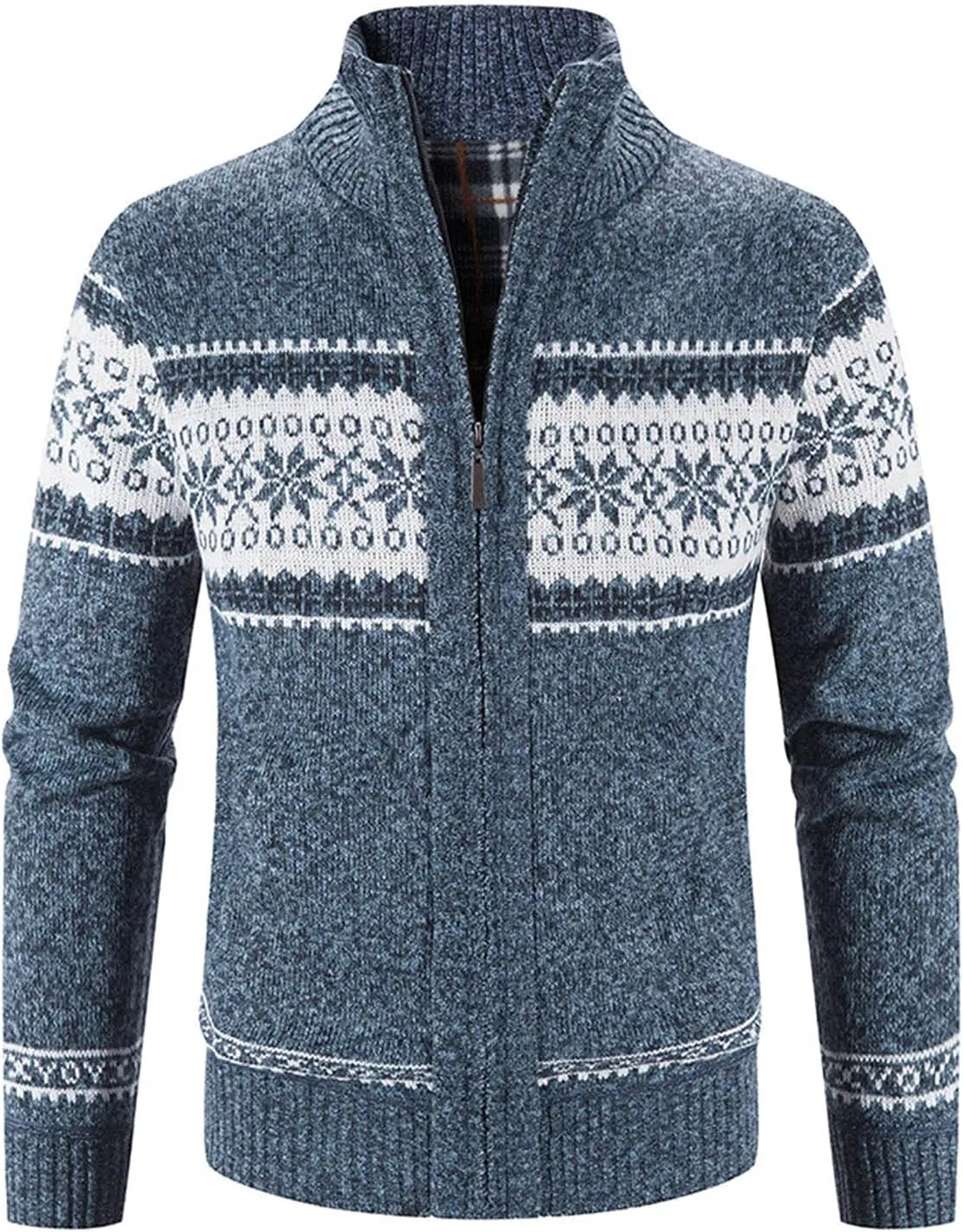 Hoodies for Men, Men's Soft Cardigan Sweater Knit Zip Up Outerwear Fall Winter Fitted Full Zip Thick Sweater