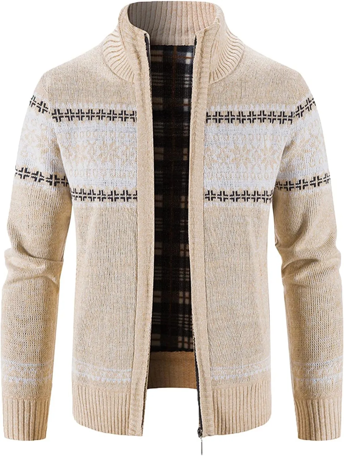 Hoodies for Men, Men's Soft Cardigan Sweater Knit Zip Up Outerwear Fall Winter Fitted Full Zip Thick Sweater