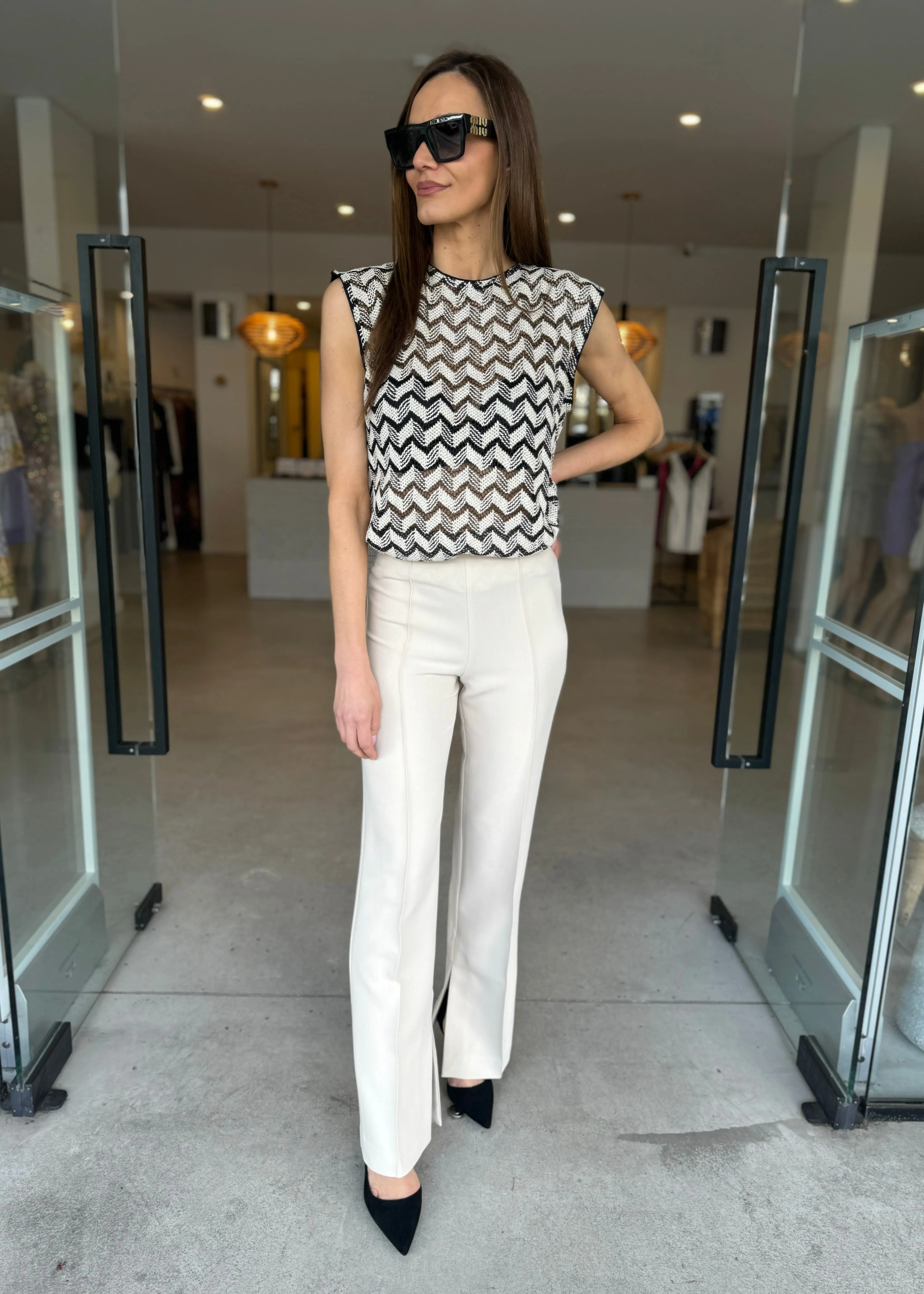 IRENA PINTUCK PANT BONE