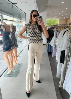 IRENA PINTUCK PANT BONE