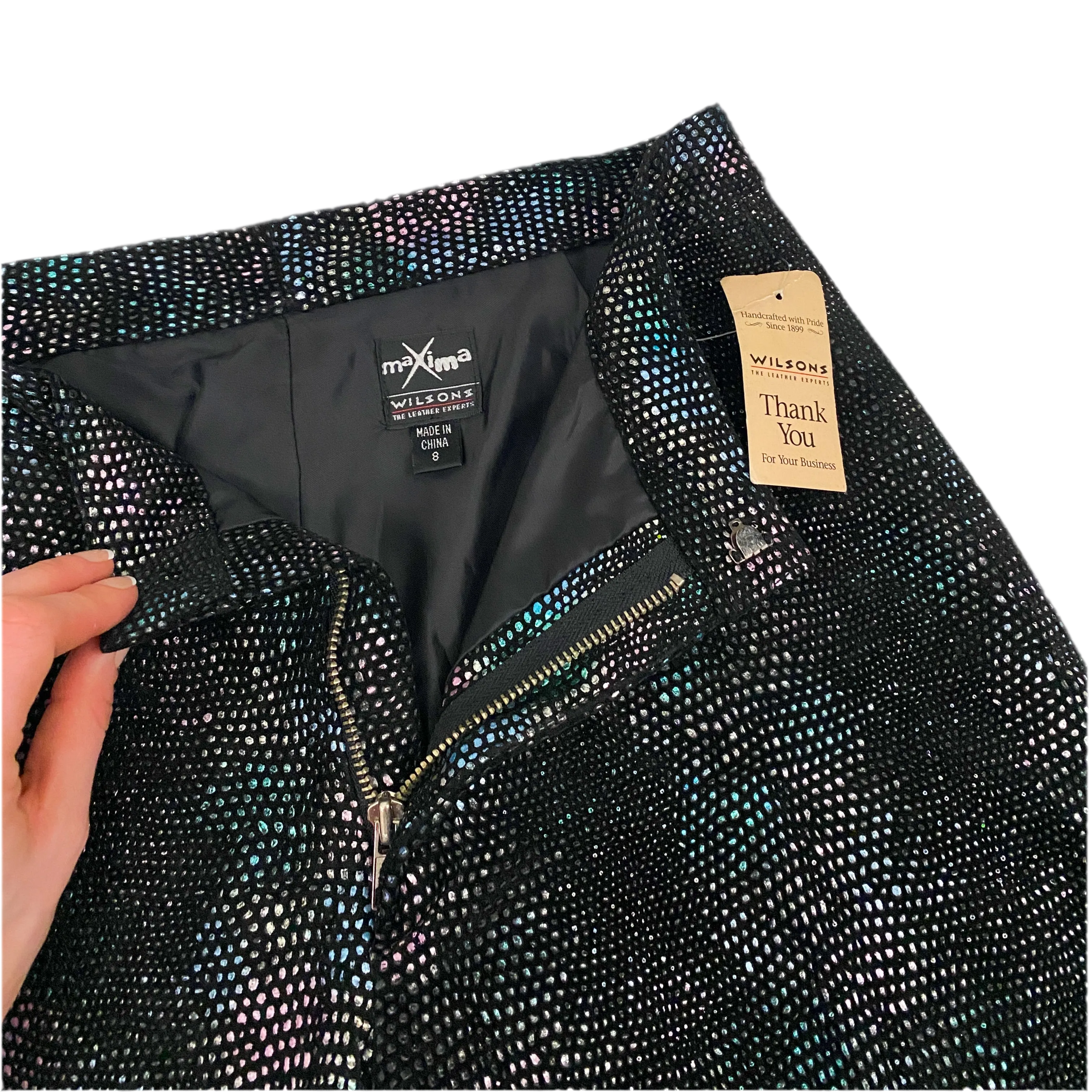 Iridescent Leather Pants (M)