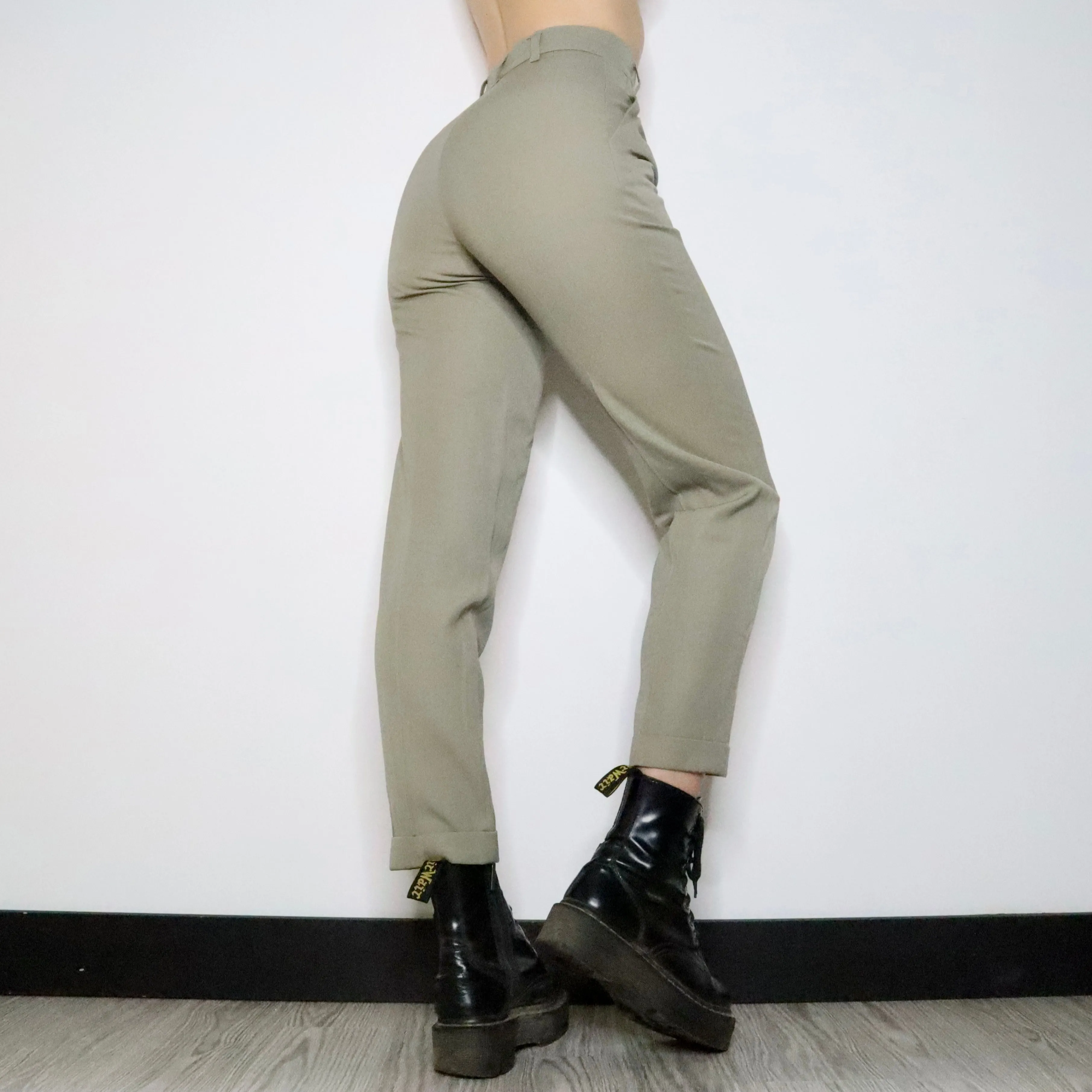 Italian High Waisted Sage Pants (XS-S)